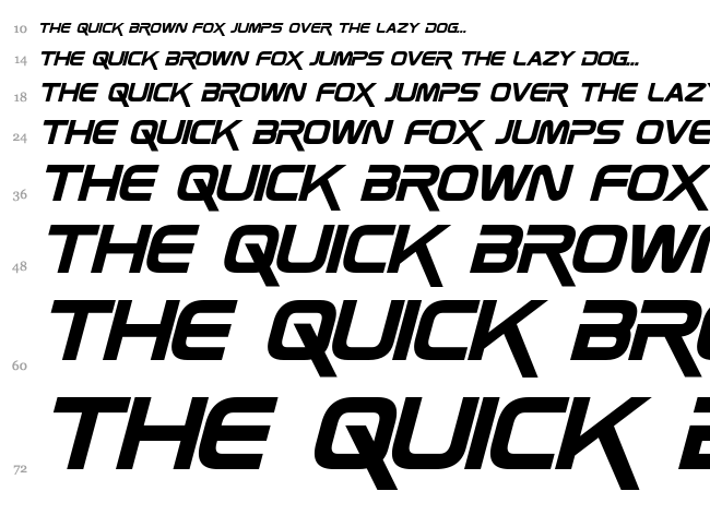 Zebulon font waterfall